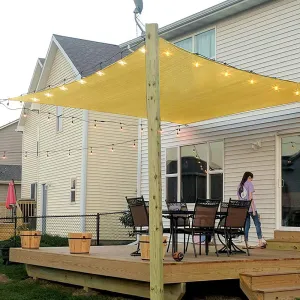 12'x'20' Rectangle Patio Sun Shade Sail（Sand Color）