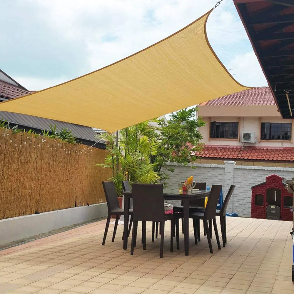 16'x'24' Rectangle Patio Sun Shade Sail（Sand Color）
