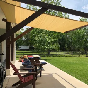 18'x20' Rectangle Patio Sun Shade Sail（Sand Color）