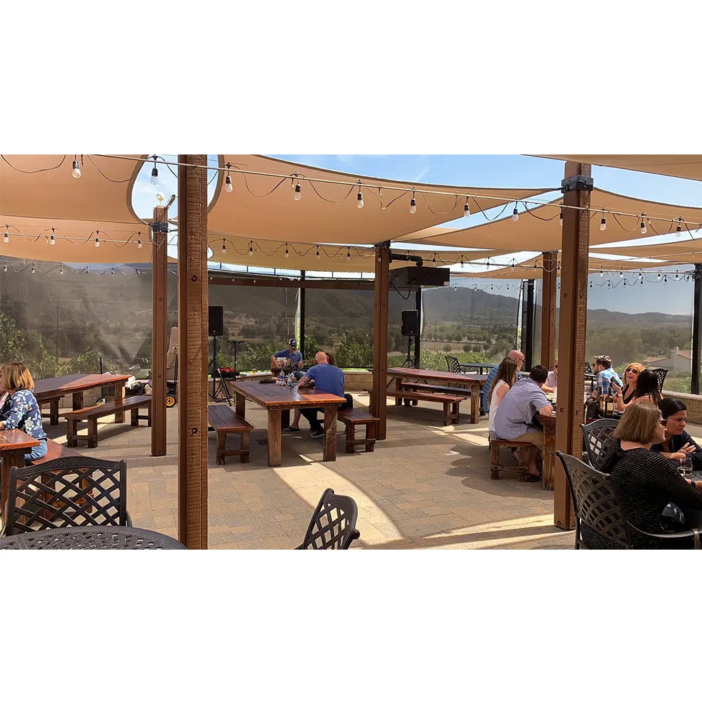 18'x20' Rectangle Patio Sun Shade Sail（Sand Color）
