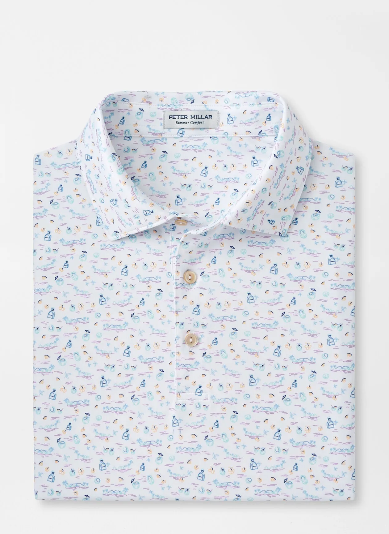 5 O'clock In Fiji Performance Jersey Polo