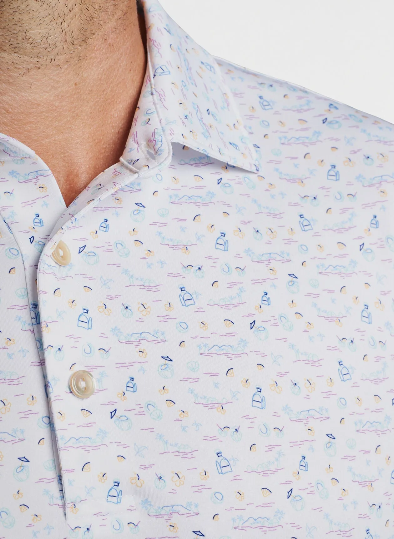 5 O'clock In Fiji Performance Jersey Polo