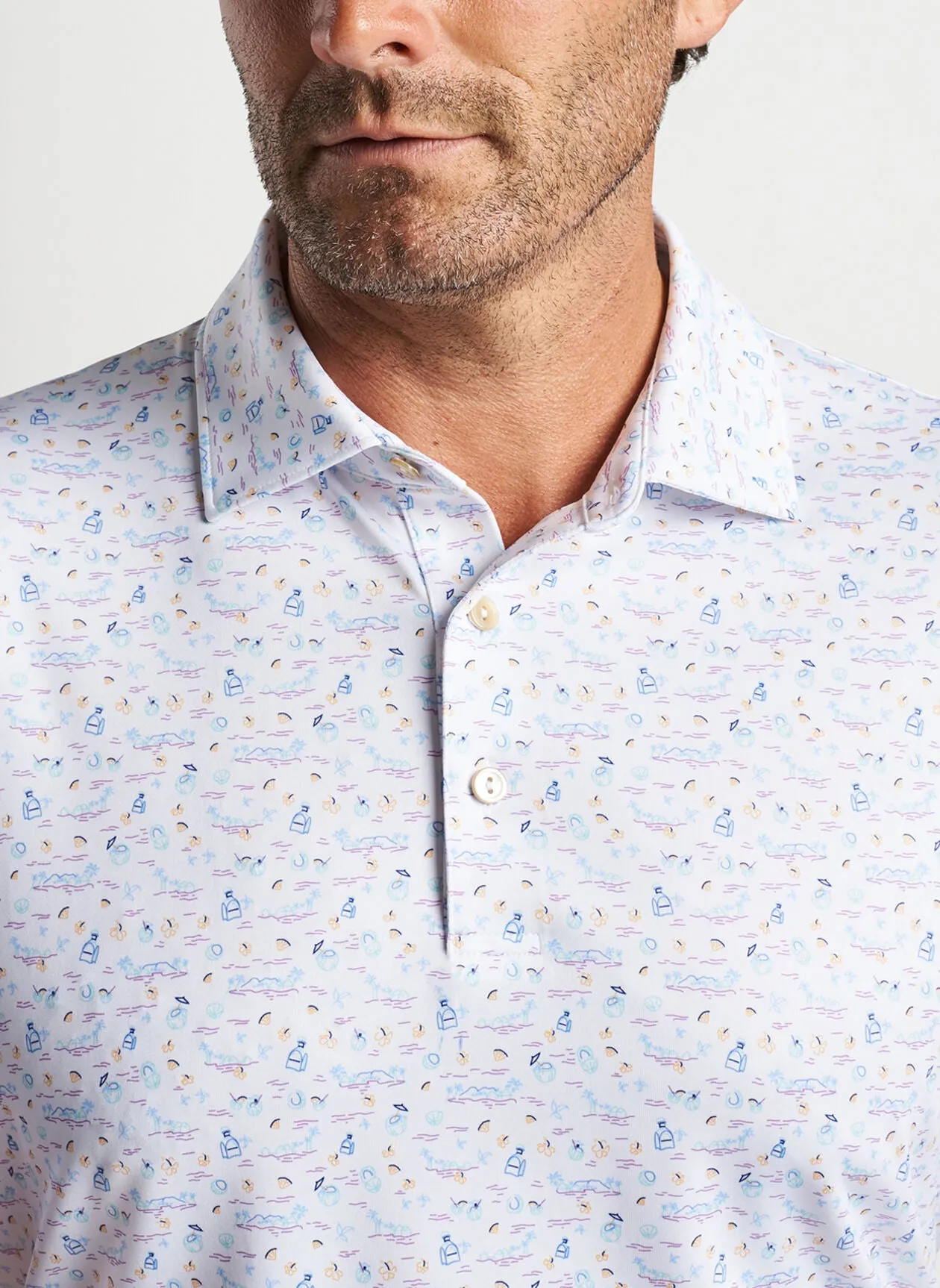 5 O'clock In Fiji Performance Jersey Polo