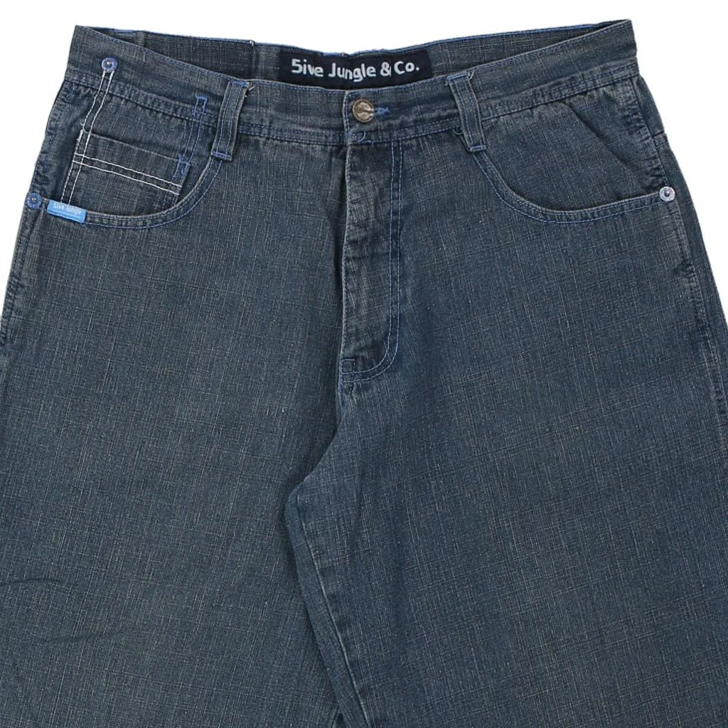 5Ive Jungle & Co Denim Shorts - 36W 14L Blue Cotton