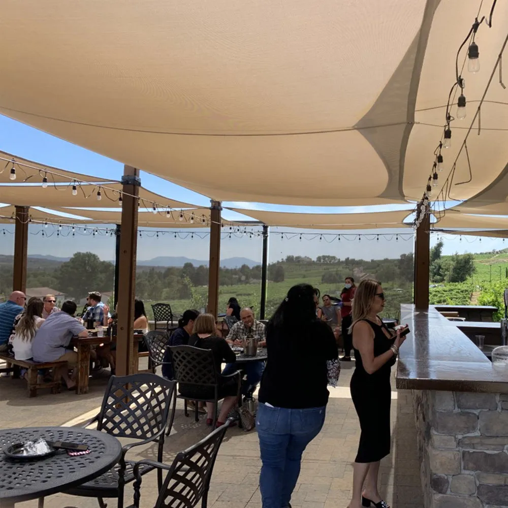 6'x8' Rectangle Patio Sun Shade Sail (Sand Color)
