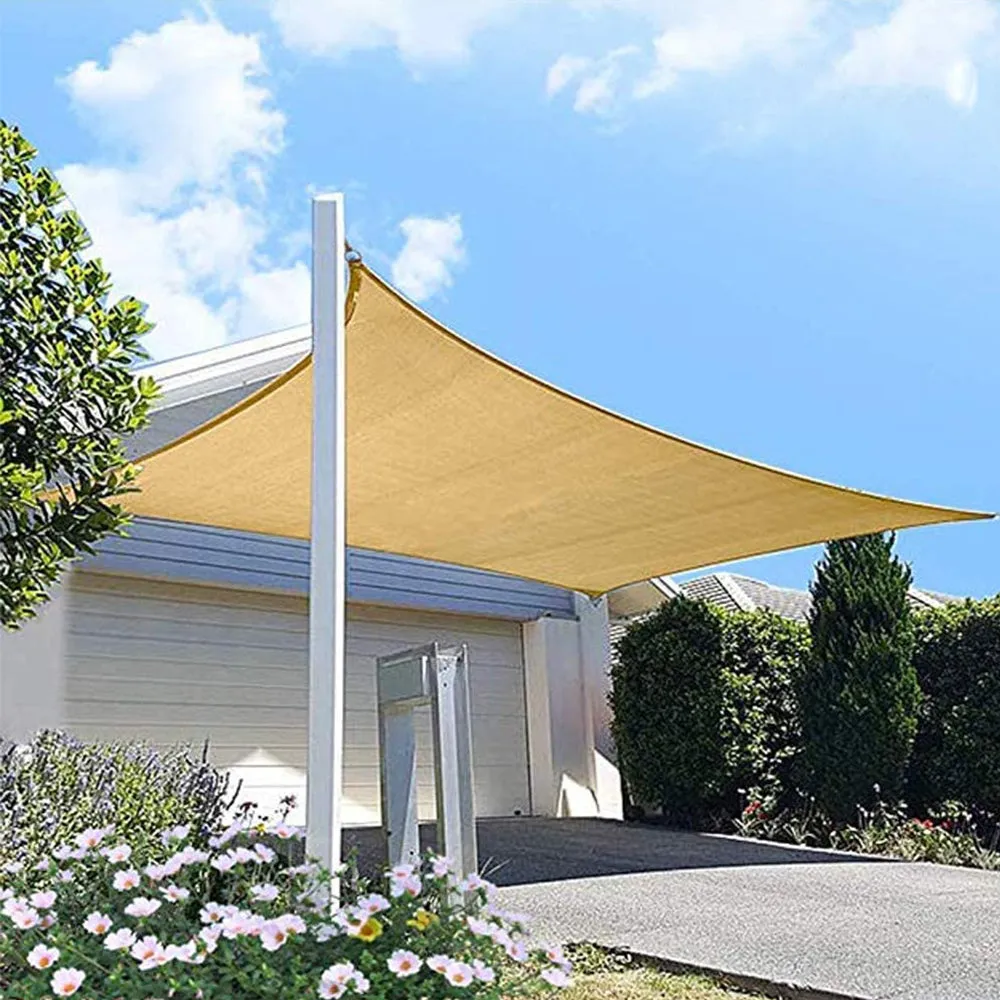 8'x'10 Rectangle Patio Sun Shade Sail (Sand Color)
