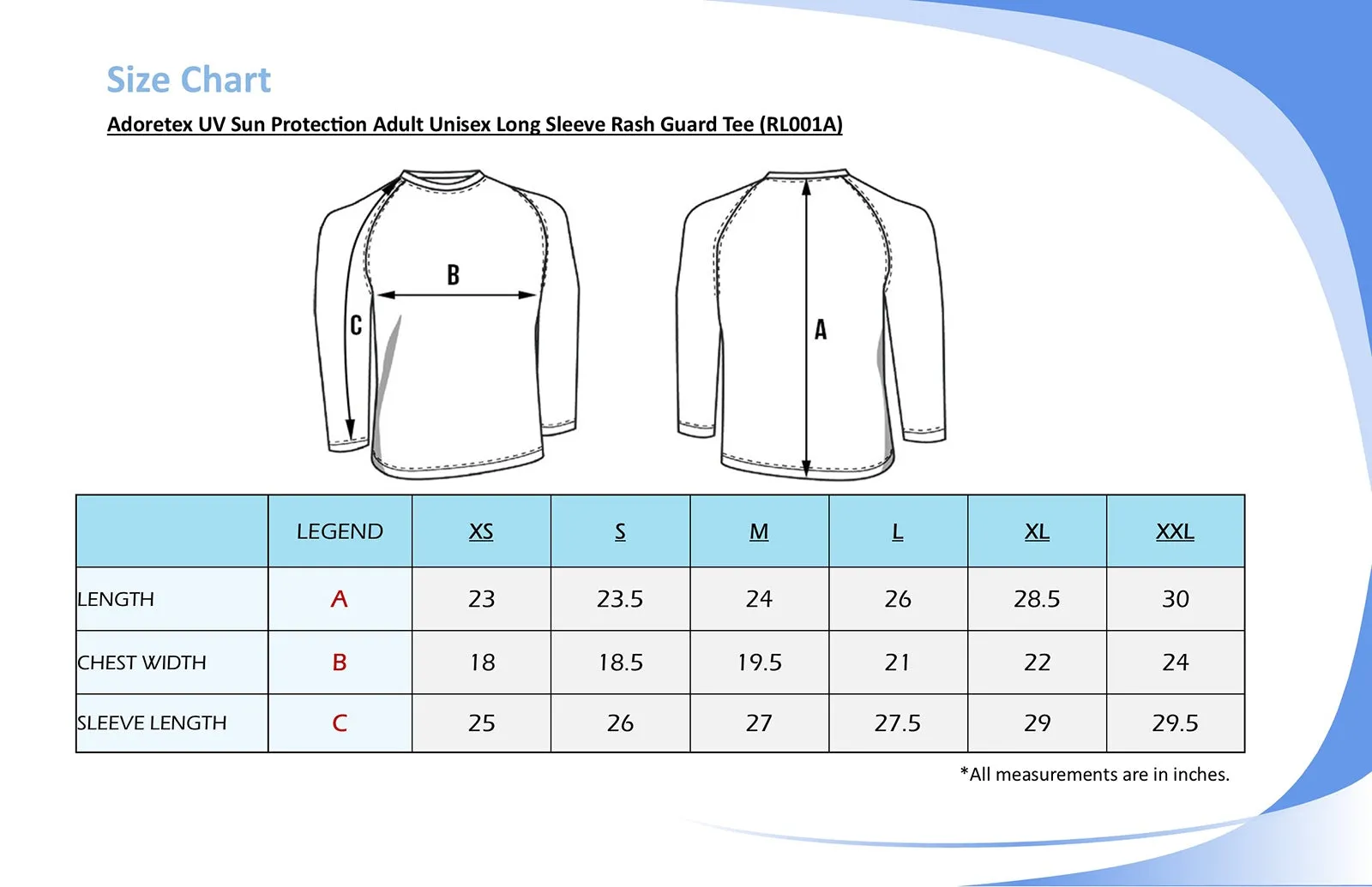 Adoretex Unisex Rashguard Long Sleeve (RL001A)
