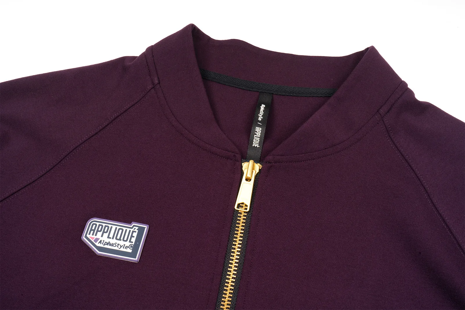 ALPHA STYLE APPLIQUE CAMDEN ZIP UP JACKET (PUR)
