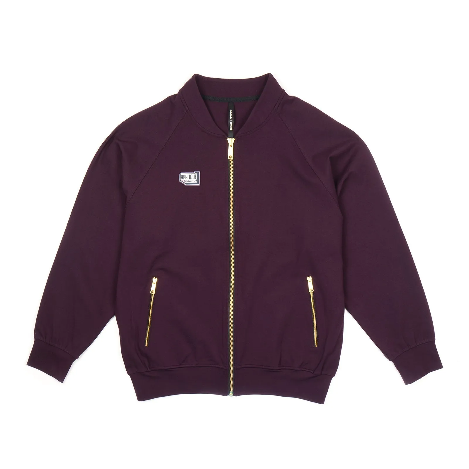 ALPHA STYLE APPLIQUE CAMDEN ZIP UP JACKET (PUR)