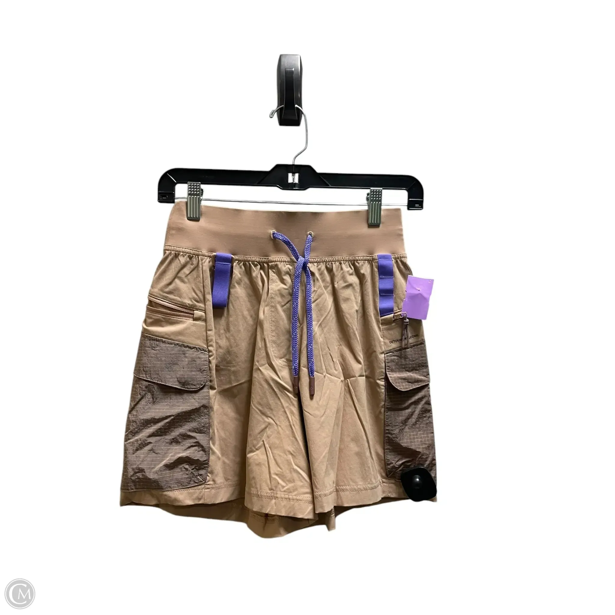 Athletic Shorts By Lululemon In Tan, Size: 4