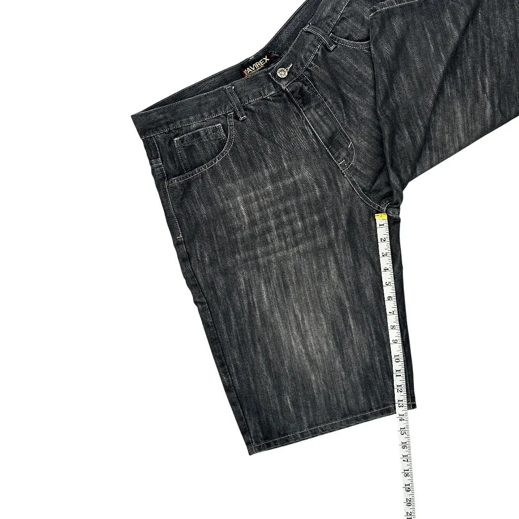 Avirex Denim Shorts - 40W 13L - Black Cotton Blend