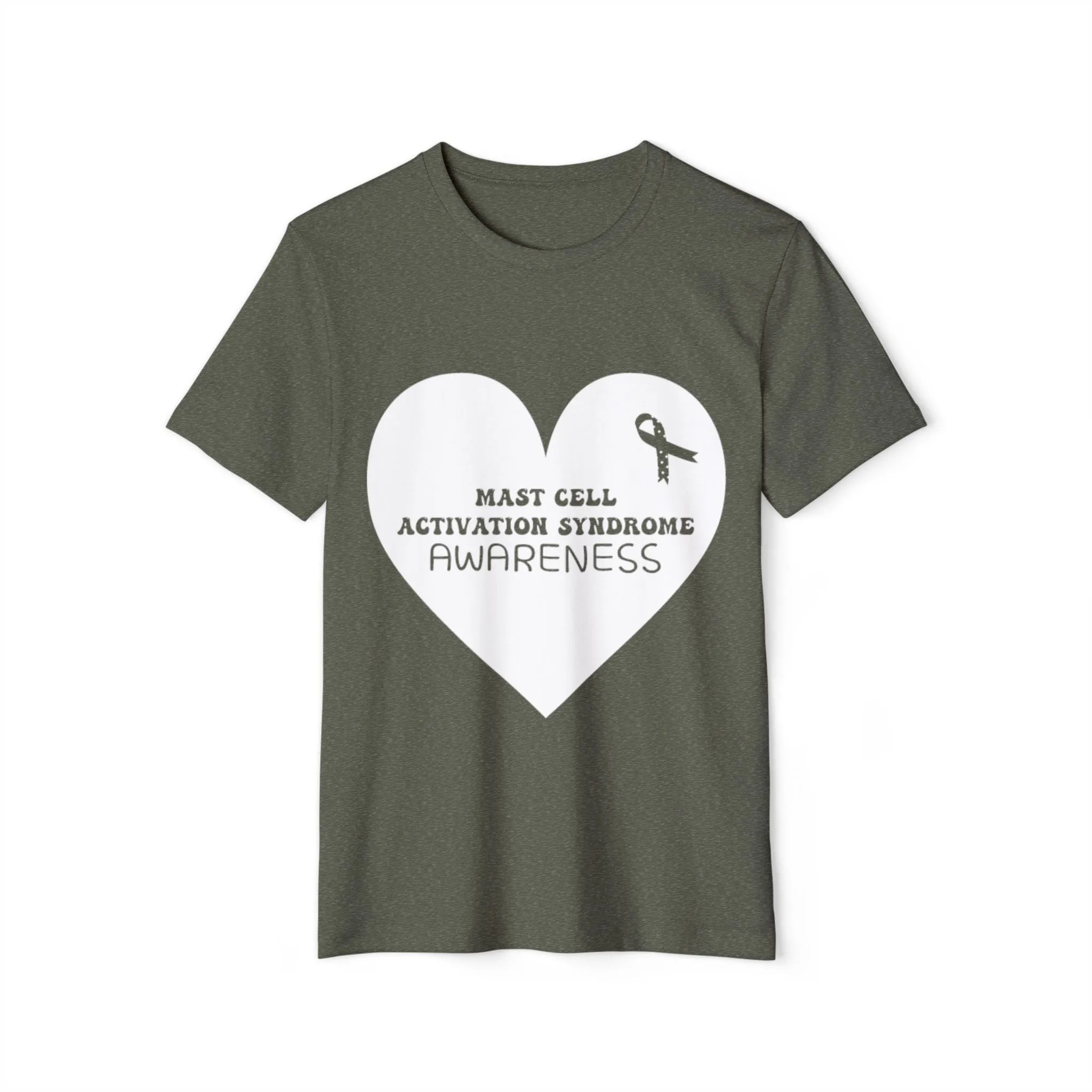 Awareness Heart - Mast Cell Activation Syndrome, Unisex Organic Cotton T-shirt, Printed