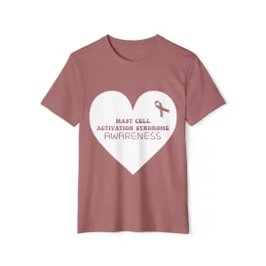 Awareness Heart - Mast Cell Activation Syndrome, Unisex Organic Cotton T-shirt, Printed