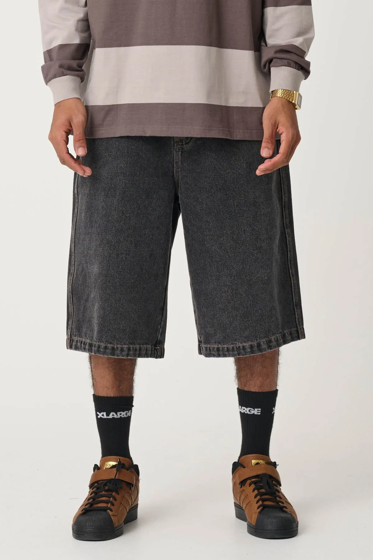 BAGGY BULL DENIM 91 SHORT - WASHED BLACK