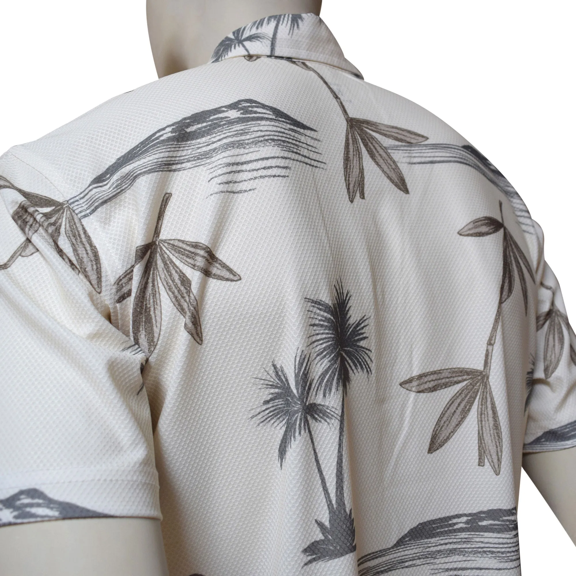 Bamboo Printed Polo Shirt - Hawaiian All Over Pattern Premium Lightweight Fast-Drying Casual Men Unisex shirt