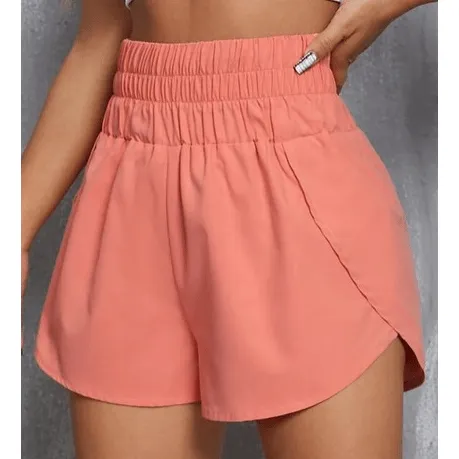 Banding High Waist Athletic Running Workout Shorts