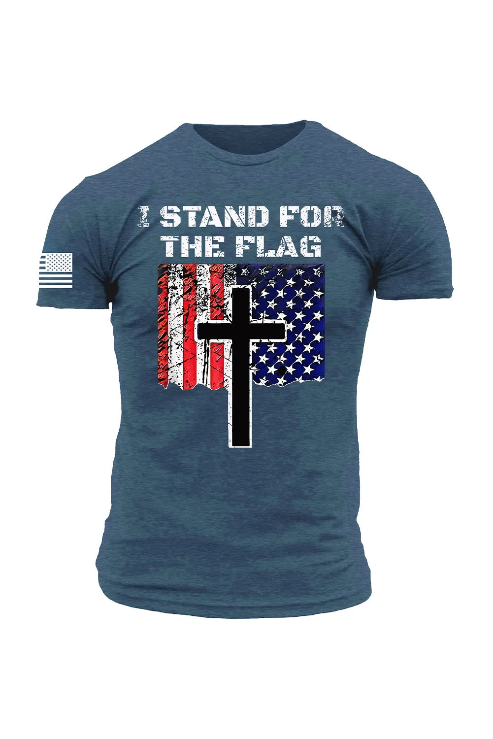 Blue Stand For The Flag Men's Tactical Short Sleeved T-shirt