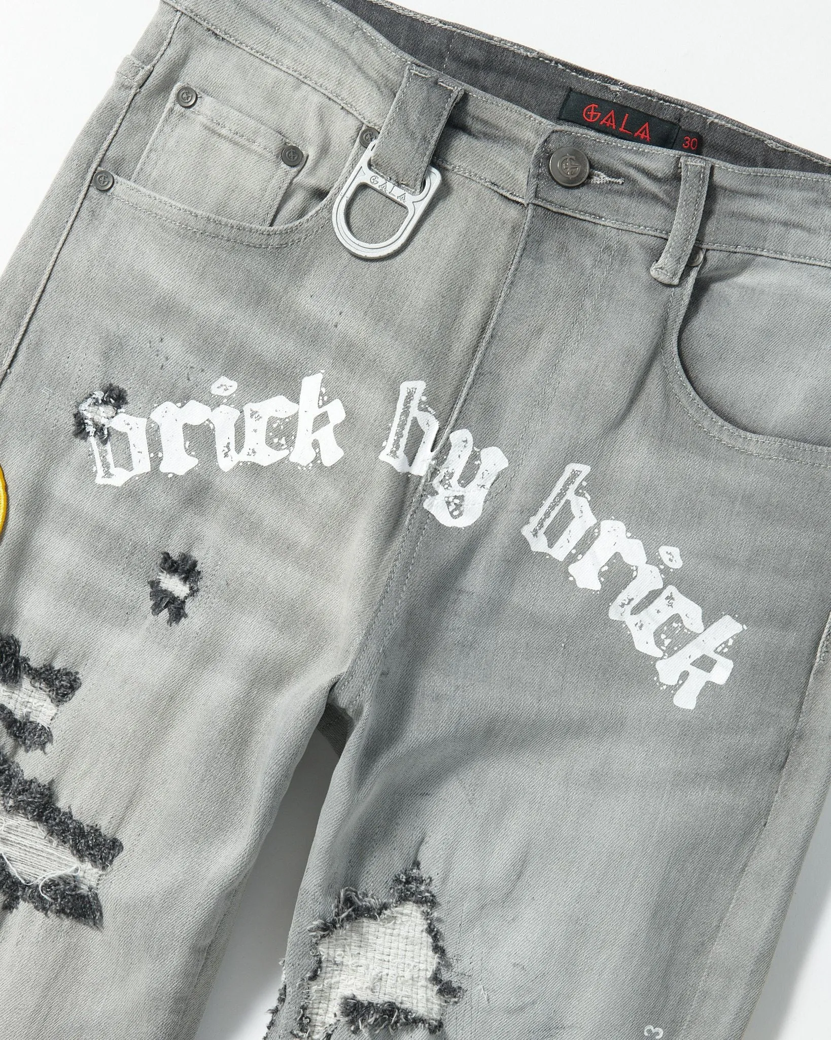 BRICK BY BRICK STACKED DENIM (BLACK HAZE)