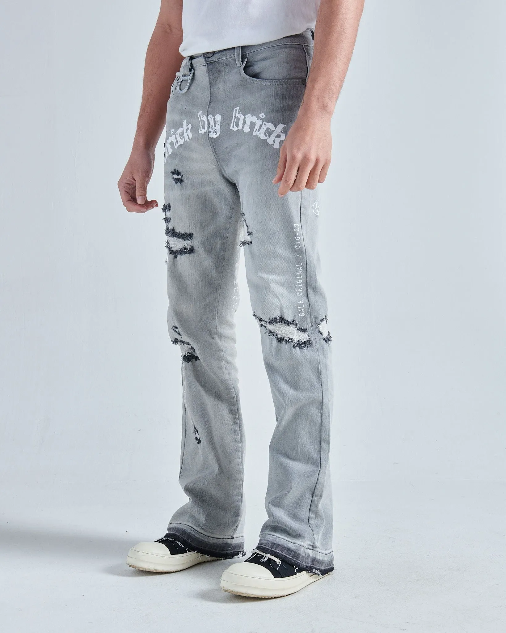 BRICK BY BRICK STACKED DENIM (BLACK HAZE)