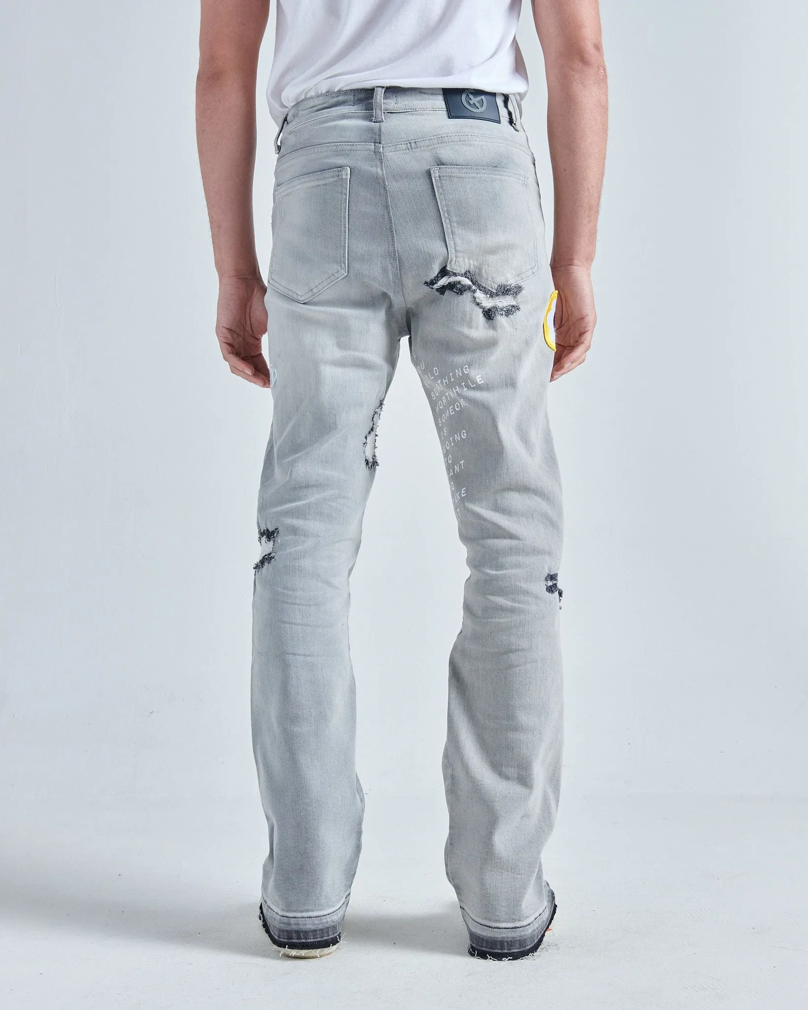 BRICK BY BRICK STACKED DENIM (BLACK HAZE)