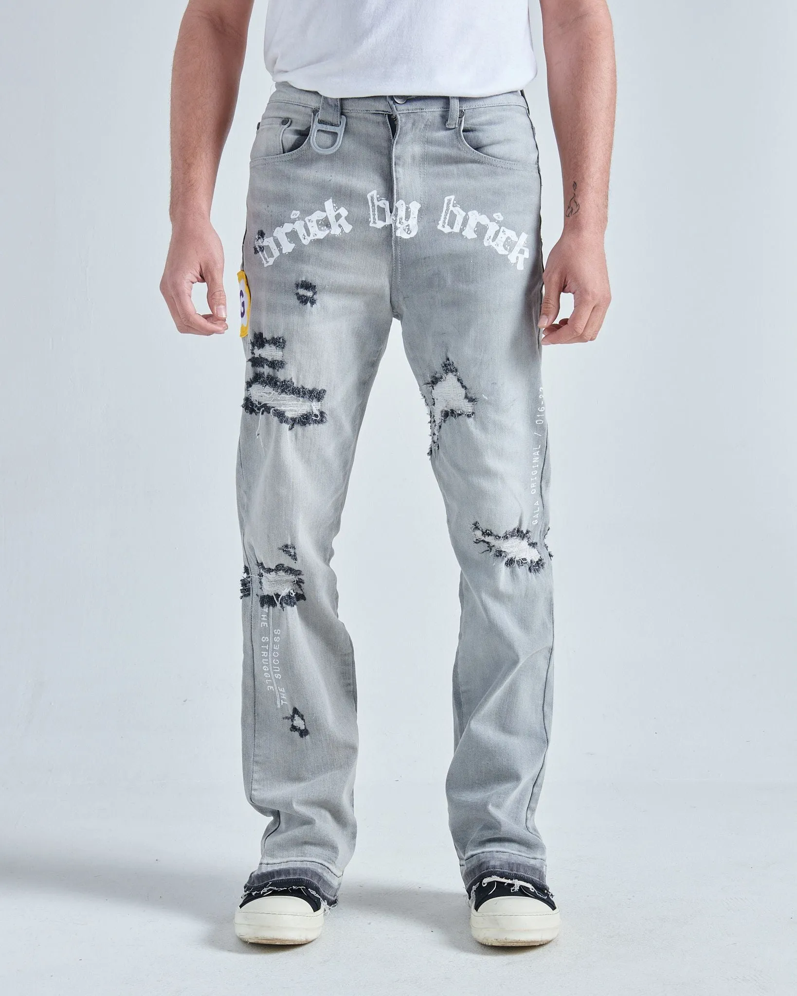 BRICK BY BRICK STACKED DENIM (BLACK HAZE)