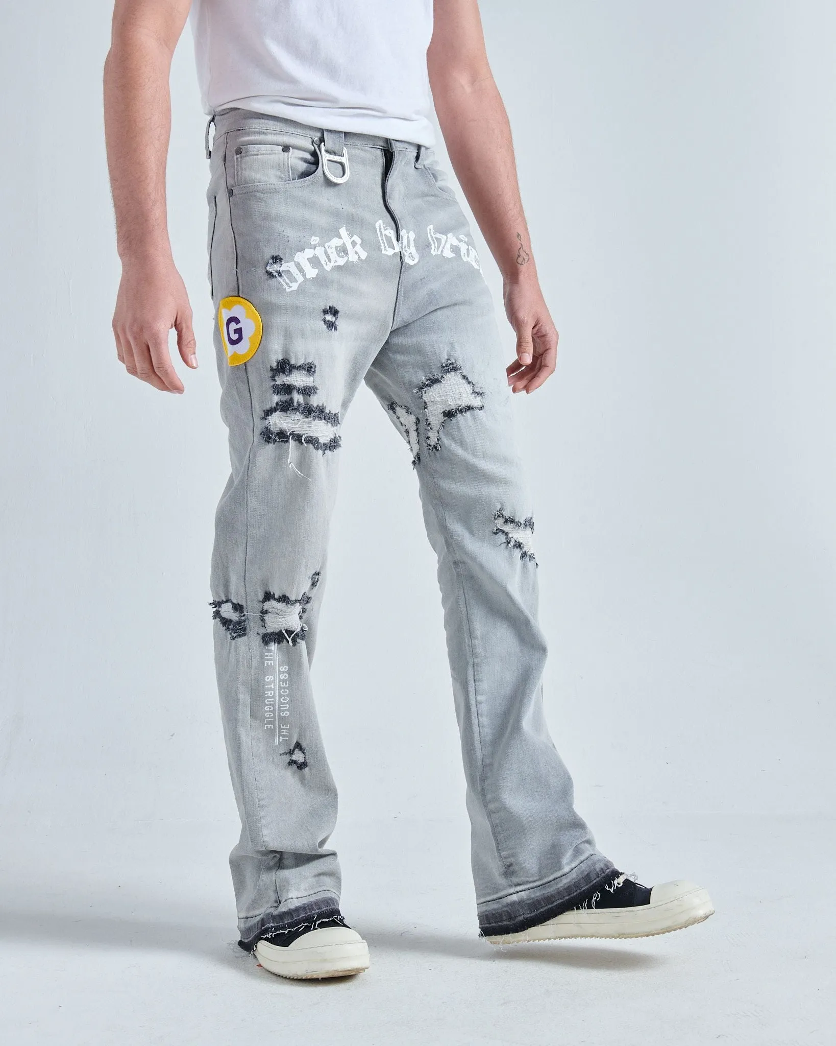 BRICK BY BRICK STACKED DENIM (BLACK HAZE)