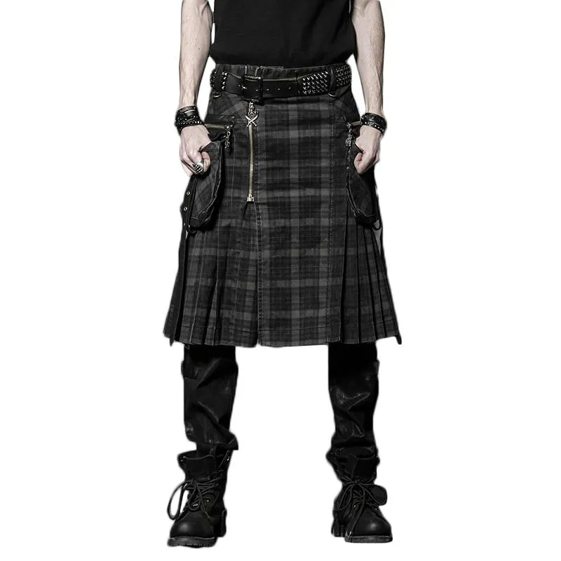 Brien Plaid Scottish Double Pocket Kilt