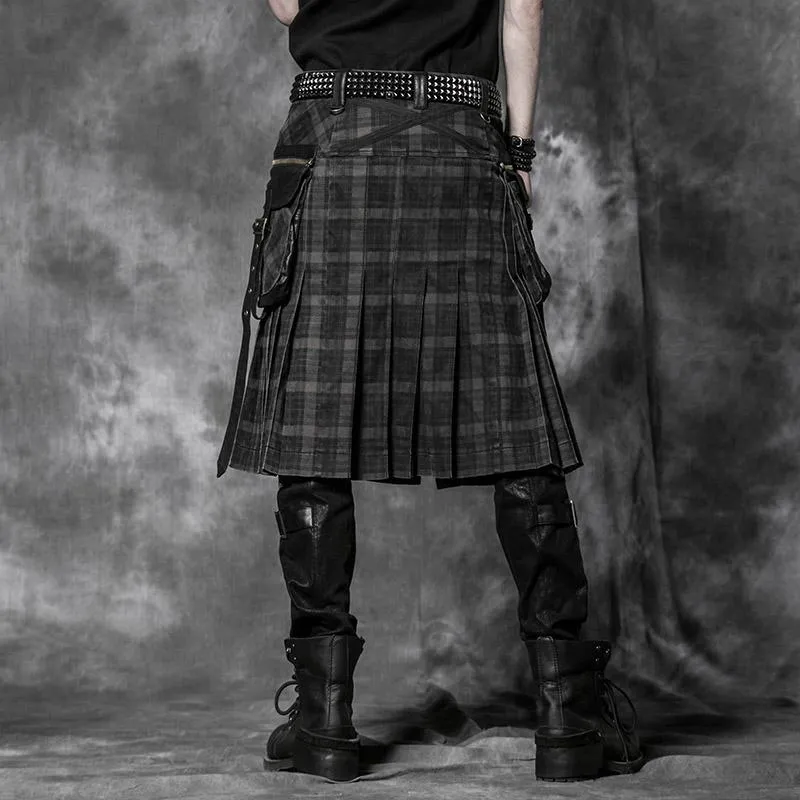 Brien Plaid Scottish Double Pocket Kilt