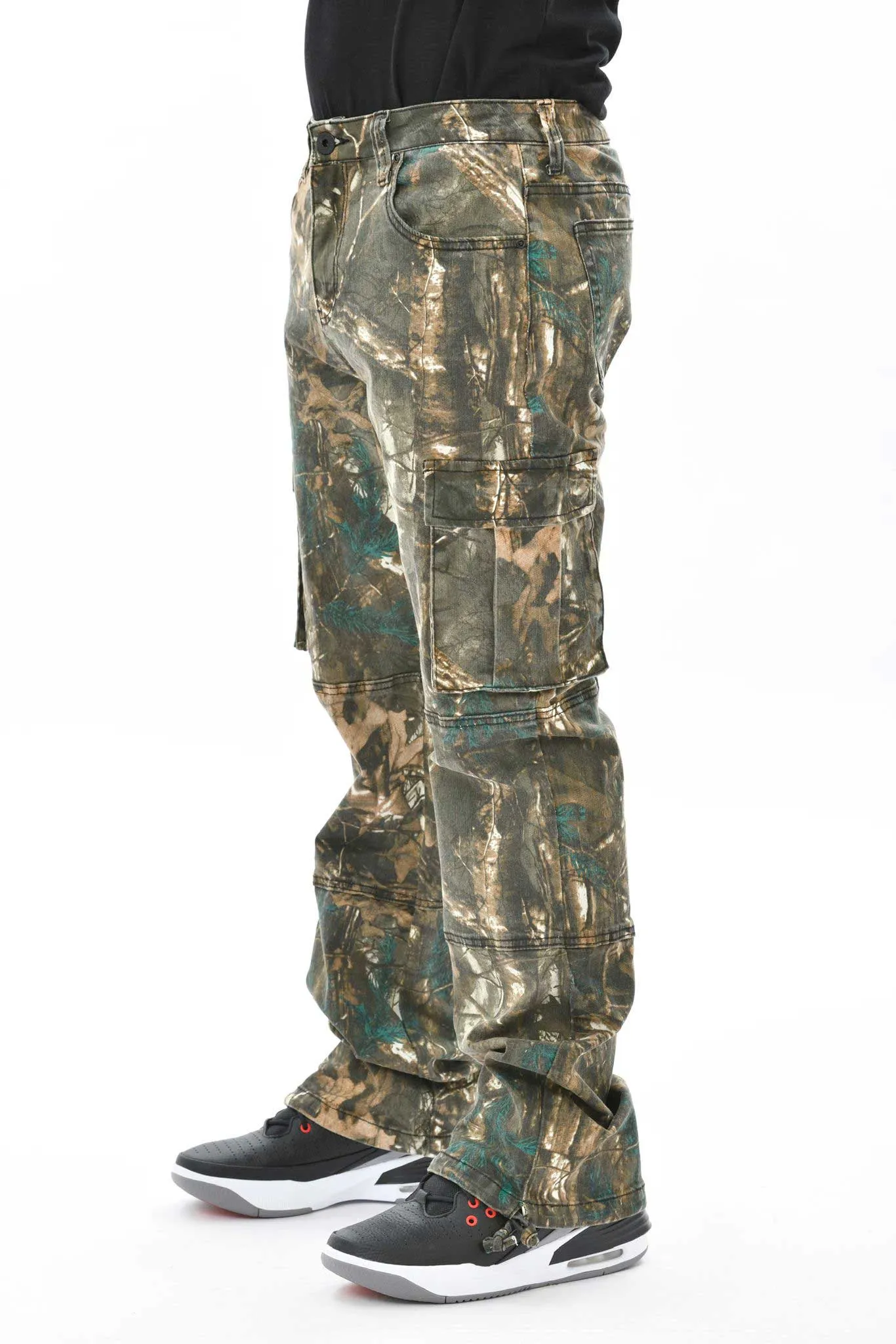 Brush camo baggy fit denim