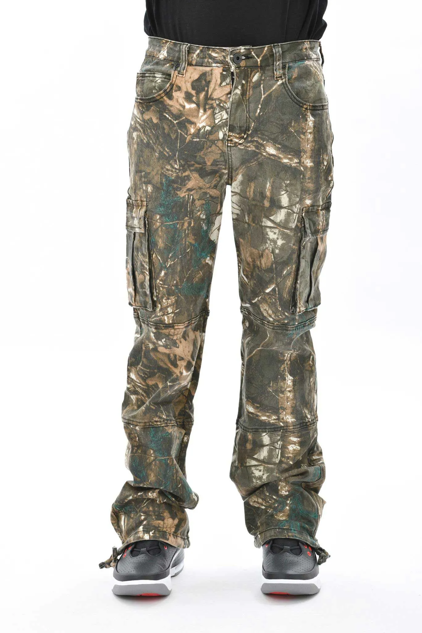 Brush camo baggy fit denim