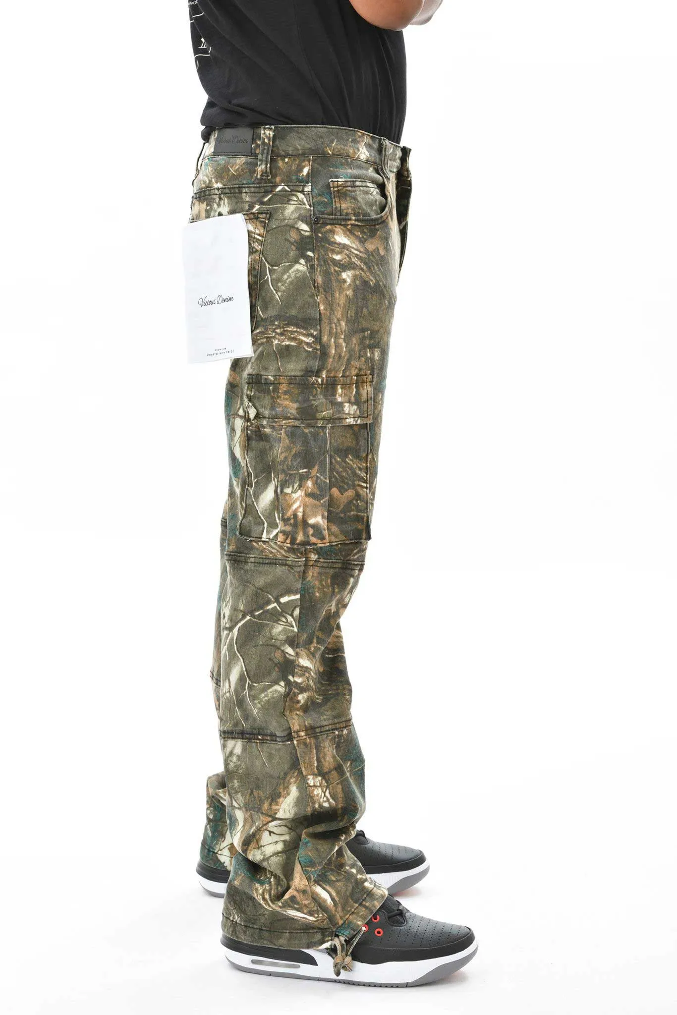 Brush camo baggy fit denim