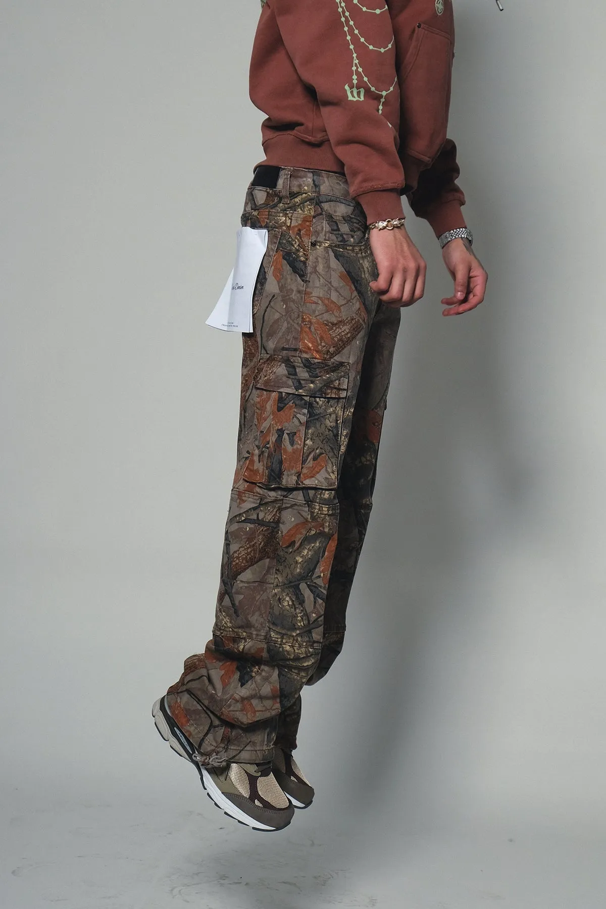 Brush camo baggy fit denim