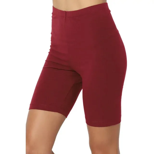 Burgundy Rib Double Biker Shorts 3/22/24 8290