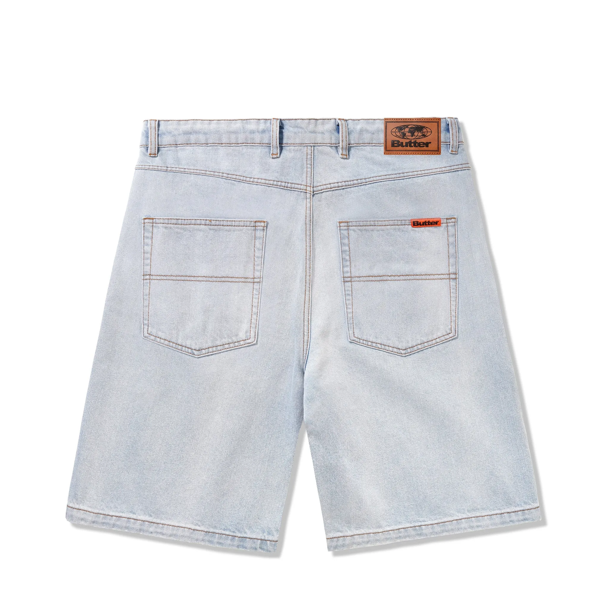 Butter Goods Baggy Denim Shorts Light Blue Sale