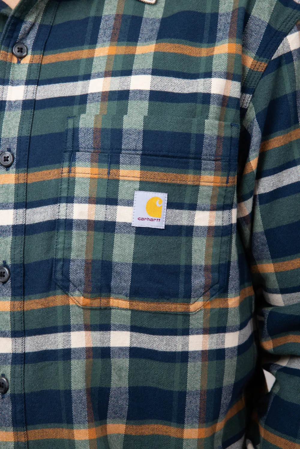 Carhartt Rugged Flex Midweight Flannel Shirt for Men in Navy | 106352-I26-NVY