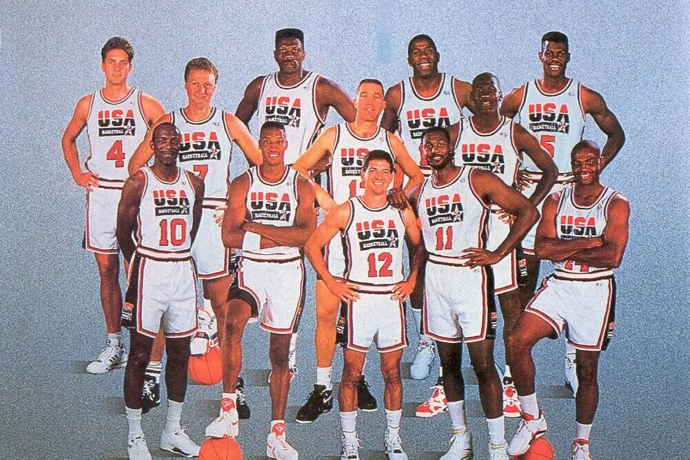 Christian Laettner Signed White Team USA Jersey (JSA) 1992 Gold Medal Dream Team
