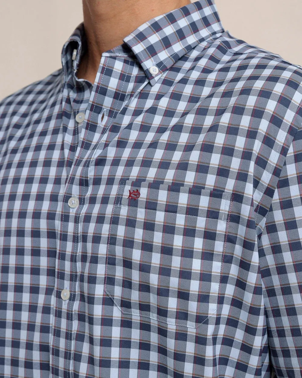 Colleton Plaid Sport Shirt (Dress Blue)