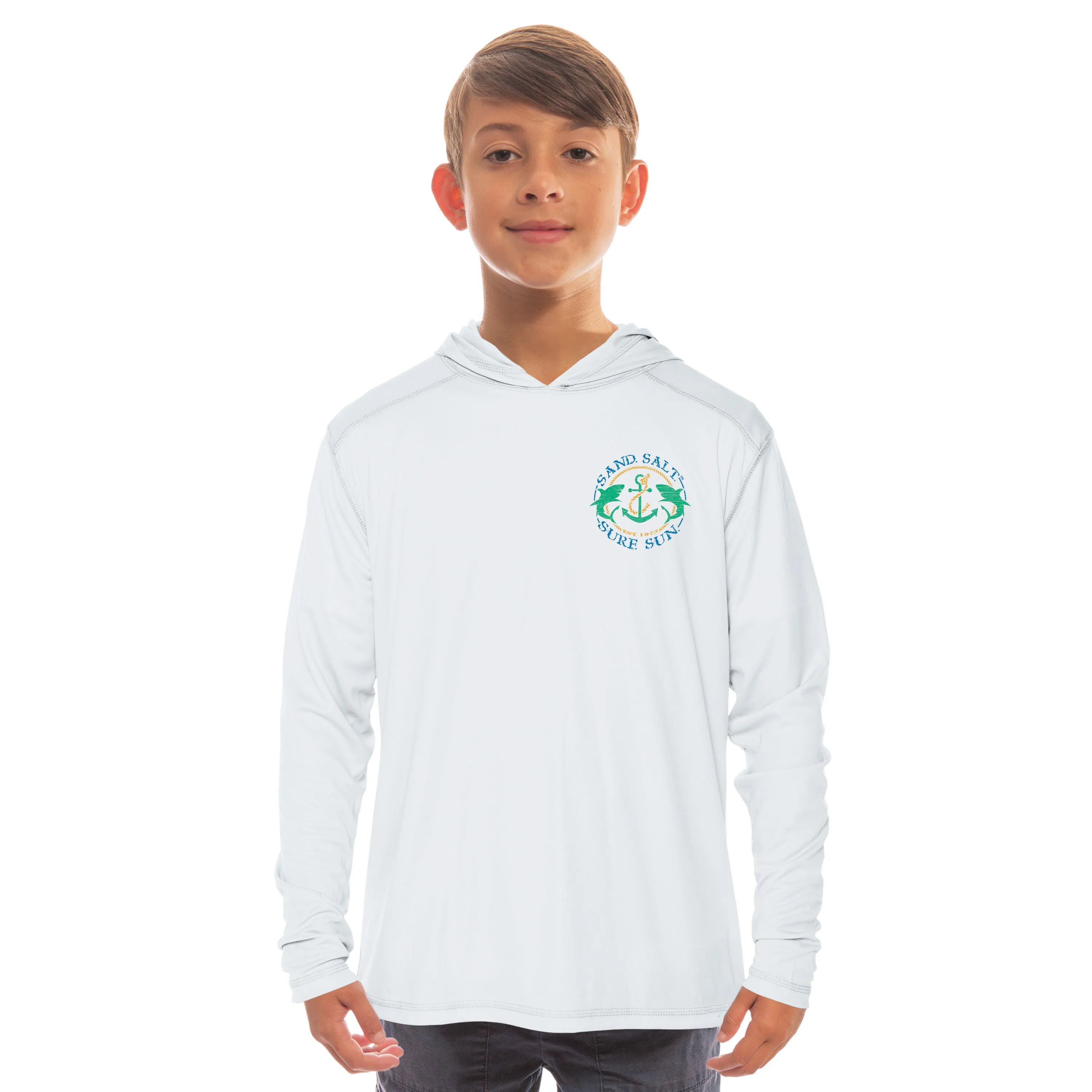 Coral Octopus Youth Solar Hoodie