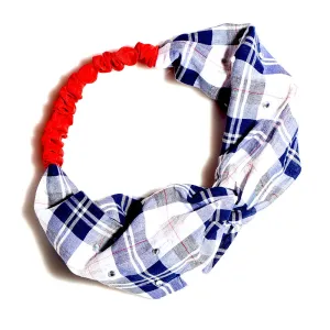 Cottage Collection Twist Headwrap - Newport Plaid