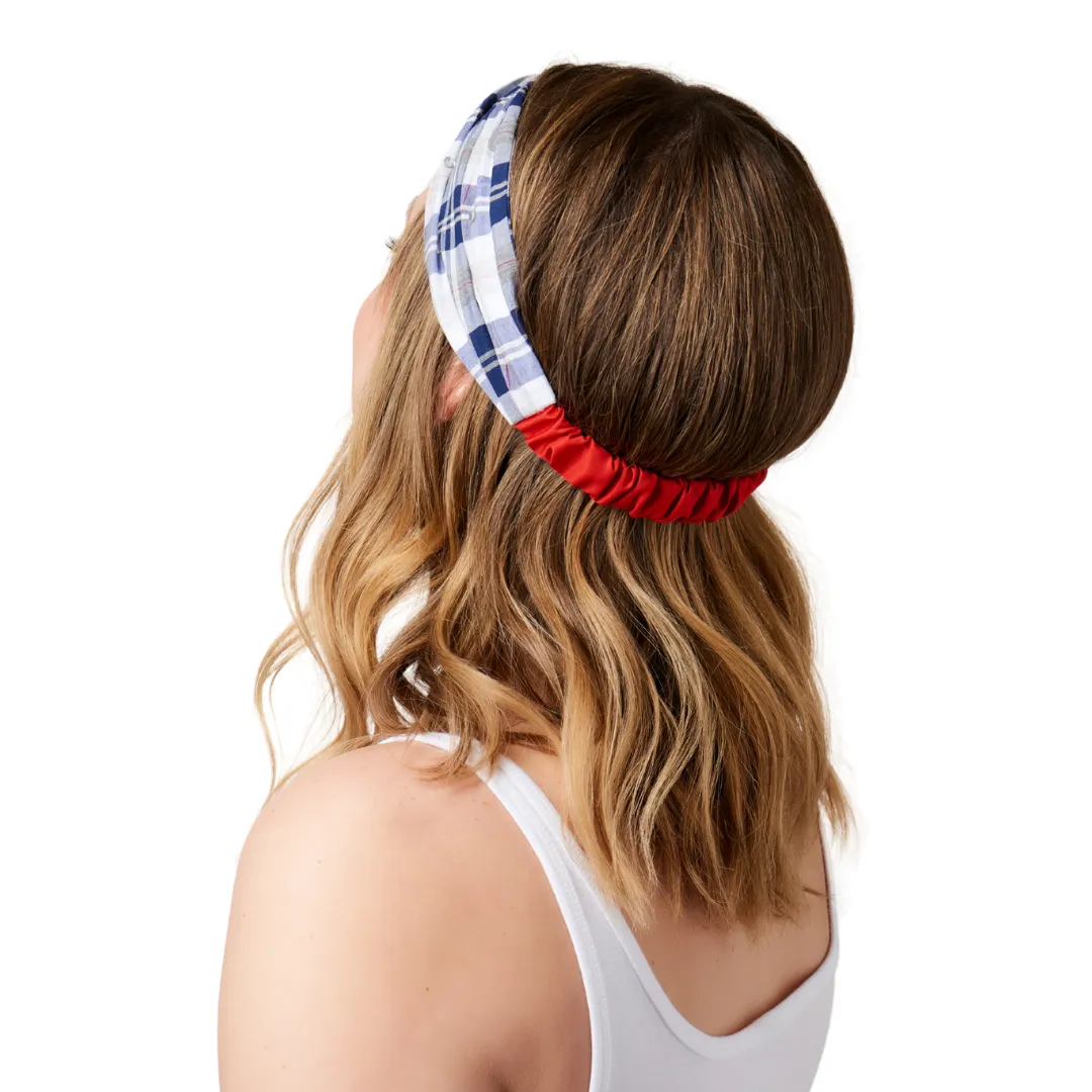 Cottage Collection Twist Headwrap - Newport Plaid