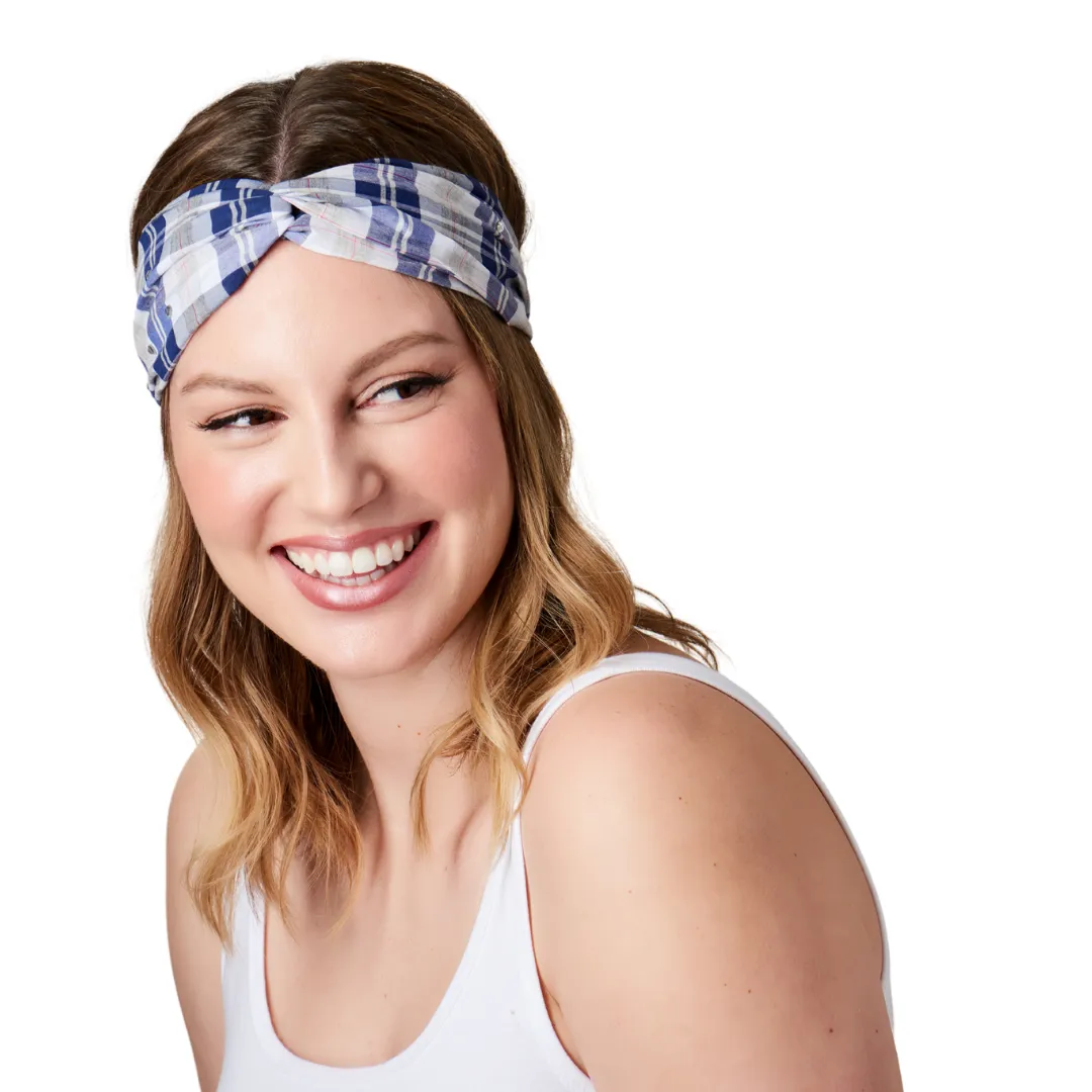 Cottage Collection Twist Headwrap - Newport Plaid