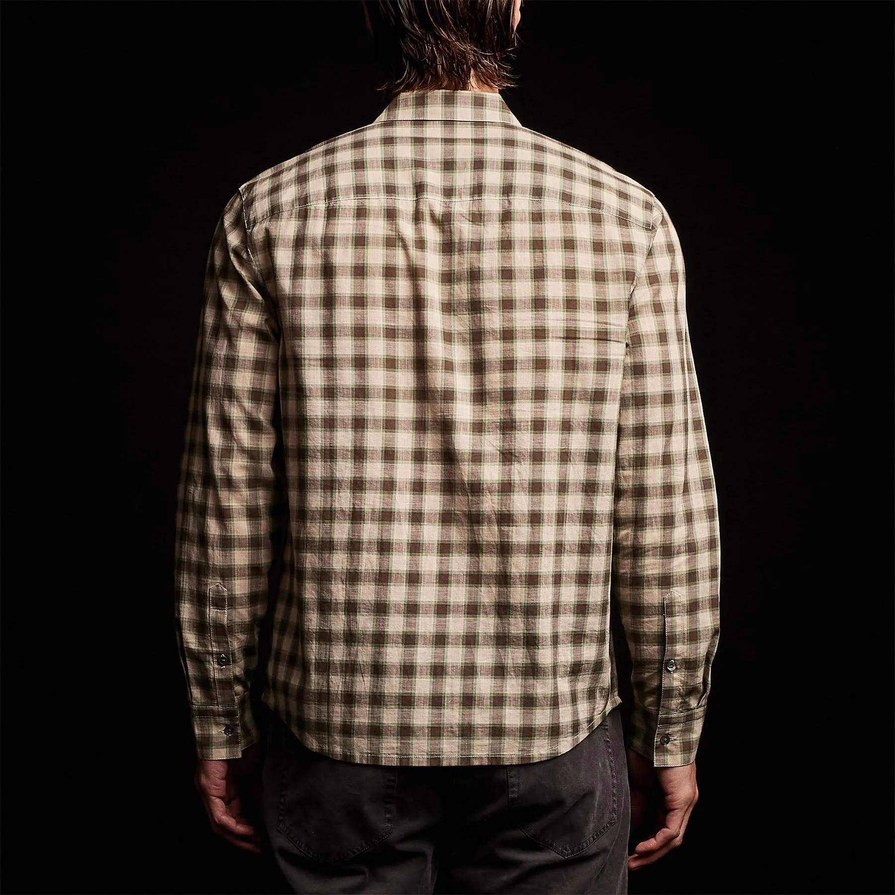 Cotton Plaid Shirt - Mineral/Jungle