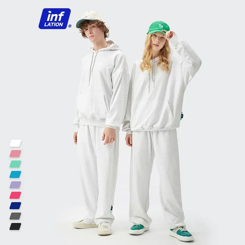 Couple Hoodies Set Unisex Candy Cotton Jogger Set