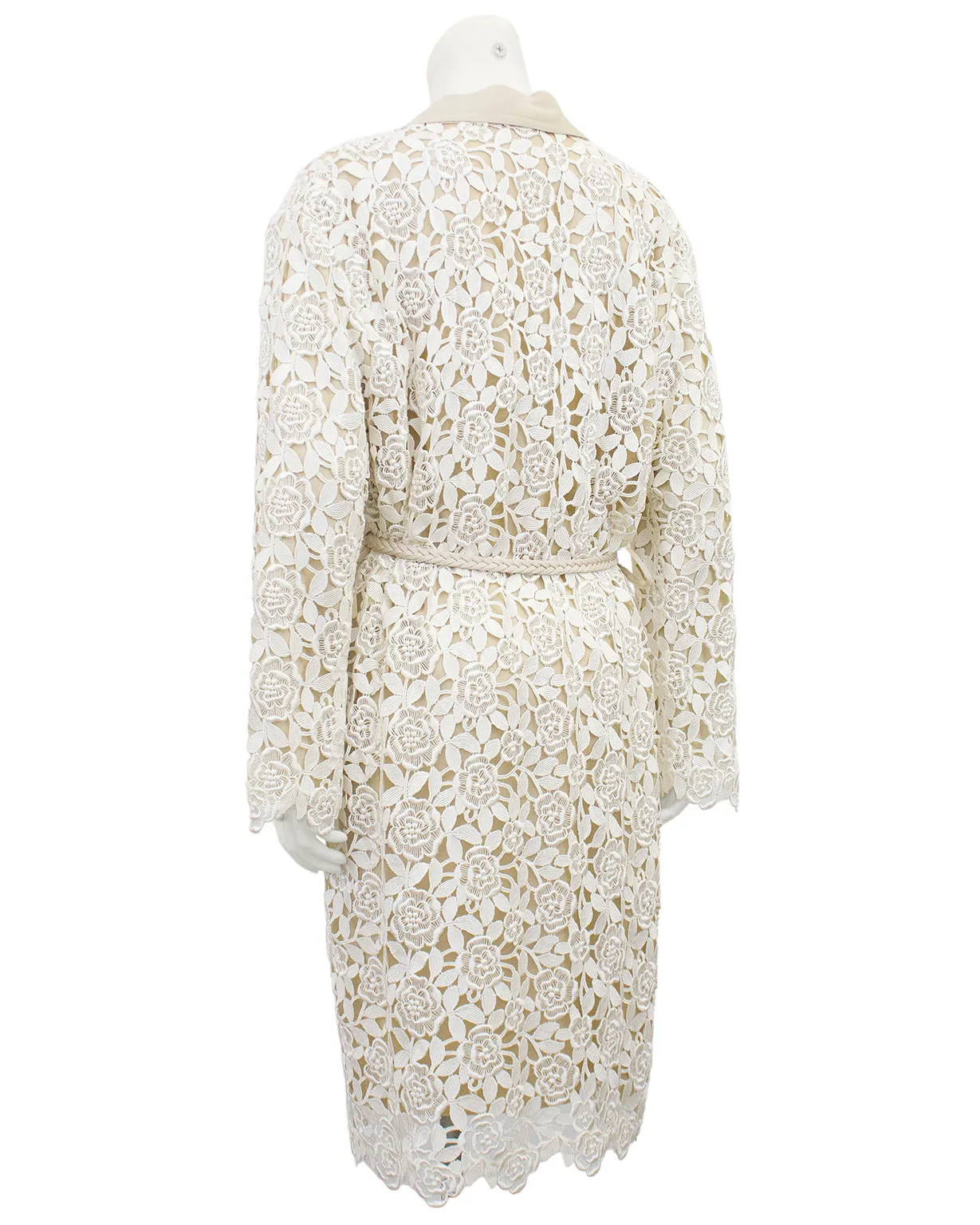 Cream and Beige Guipoire Lace Coat
