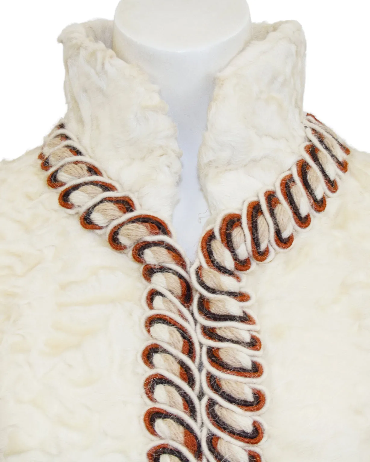 Cream Haute Couture Broadtail Jacket