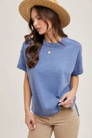 Crew Neck Knit T-Shirt
