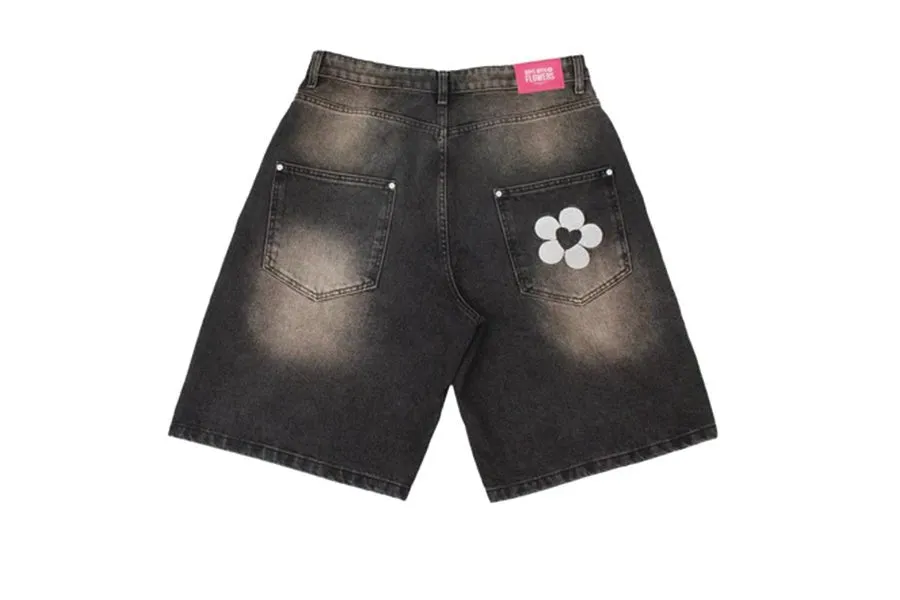 Denim Shorts Brown