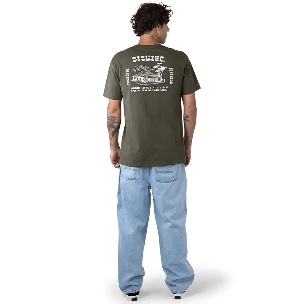 DICKIES 5 POCKET BAGGY WORK JEANS - LIGHT INDIGO