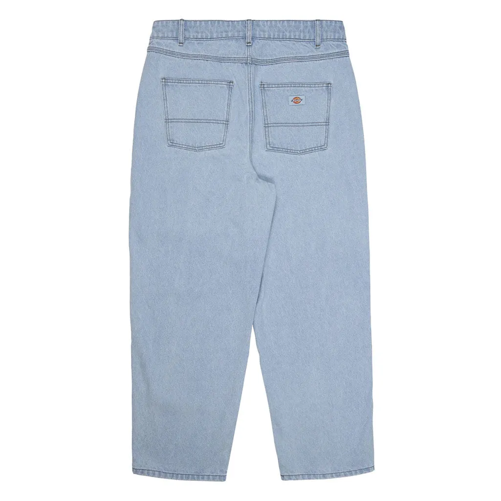 DICKIES 5 POCKET BAGGY WORK JEANS - LIGHT INDIGO