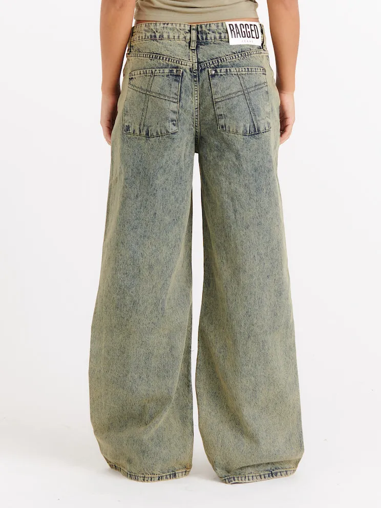 Dirty Wash Shredded Release Jean